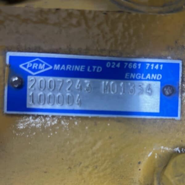 marine prm1000d4 gearbox identification plate 1000d4